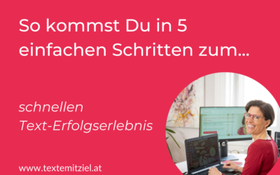 Wie Du Deinen Text garantiert schnell fertig schreibst
