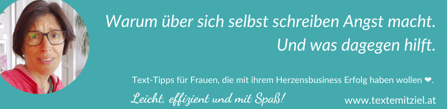 Schreiben über sich selbst macht Angst