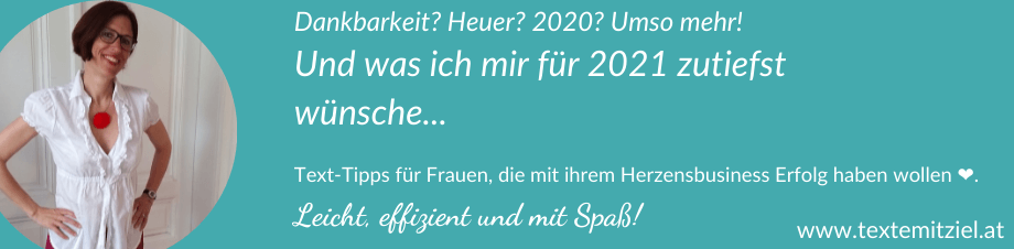 Wofür ich 2020 dankbar bin und was ich mir zutiefst wünsche.